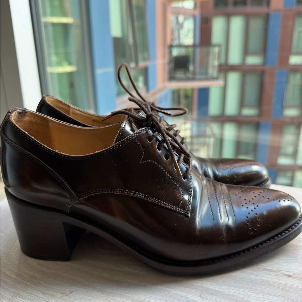 Elegant Brown Leather Angela Scott Heels